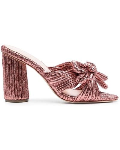 Loeffler Randall Penny Bow-detail 100mm Sandals - Pink