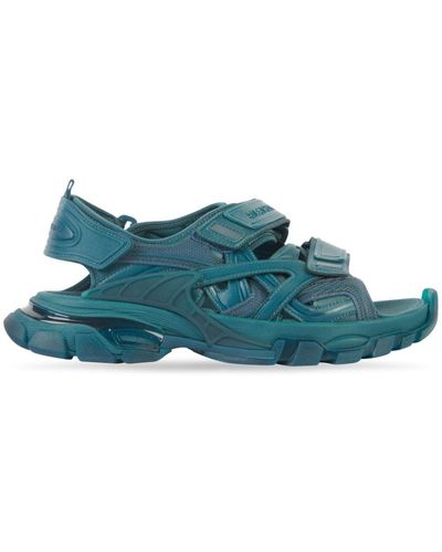 Balenciaga Track Panelled Sandals - Blue