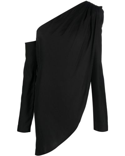 GAUGE81 Asymmetric-design Long-sleeve Top - Black