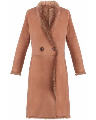 Giuseppe Zanotti Annie Suede Double-breasted Coat - Pink