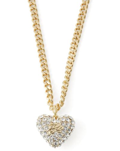 Karl Lagerfeld Pearl-pendant Necklace - Metallic