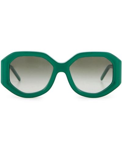 Emmanuelle Khanh Round-Frame Sunglasses - Green