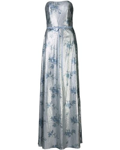 Marchesa Strapless Mini-jurk - Blauw