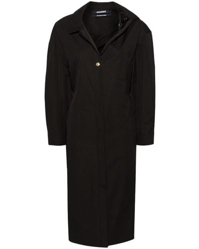 Jacquemus Asymmetrical Shirt Dress - Black