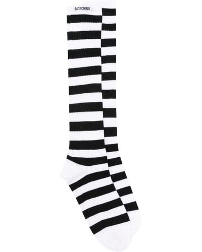 Moschino ストライプ 靴下 - ホワイト
