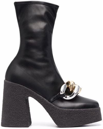 Stella McCartney Skyla Chain-embellished 120mm Boots - Black