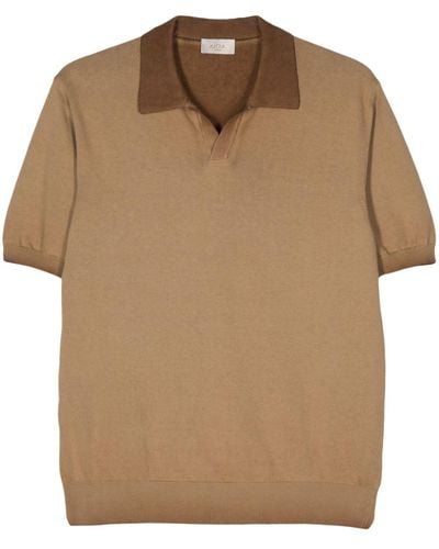 Altea Knitted Polo Shirt - Brown