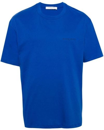 ih nom uh nit T-shirt en coton à logo imprimé - Bleu