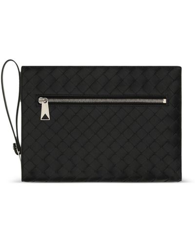 Bottega Veneta Portadocumenti piccolo con design Intrecciato - Nero