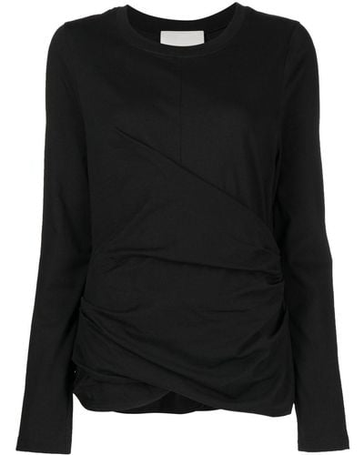 3.1 Phillip Lim Wraparound Style T-shirt - Black