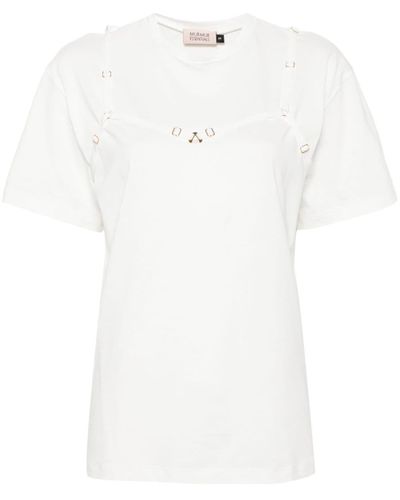 Murmur Strap-detail T-shirt - White