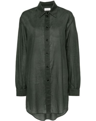 Lemaire Chemise en coton à manches longues - Vert