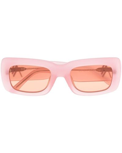 Linda Farrow Sonnenbrille mit transparentem Gestell - Pink
