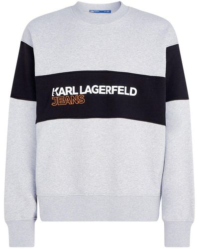 Karl Lagerfeld Block Logo-print Sweatshirt - White