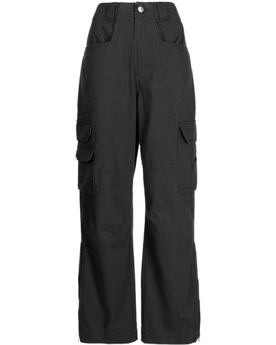 Goen.J Wide-leg Cotton Cargo Trousers - Black
