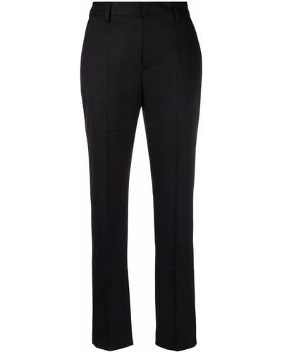 MM6 by Maison Martin Margiela White-stitch Tailored Trousers - Black