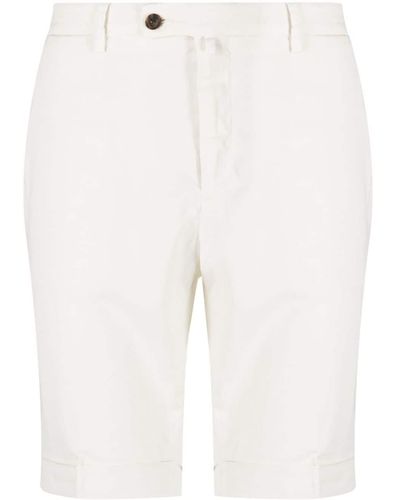 Corneliani Cotton-lyocell Bermuda Shorts - White