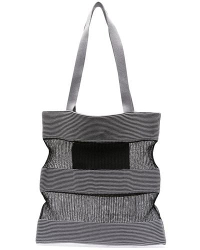 CFCL Semi-sheer Knitted Tote Bag - Black