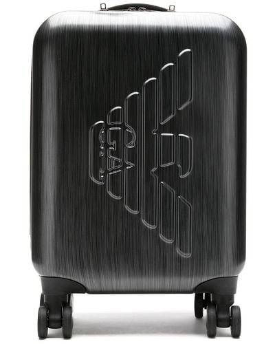 Emporio Armani ロゴ スーツケース - ブラック