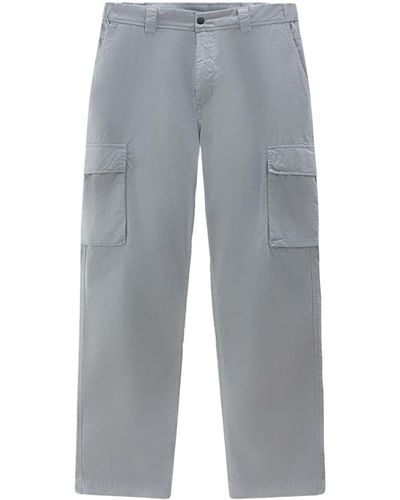 Woolrich Straight-leg Cotton Cargo Pants - Gray