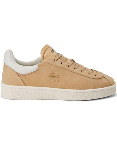 Lacoste Logo-stamp Lace-up Trainers - Brown