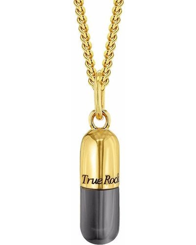 True Rocks Mini Pill Necklace - Metallic