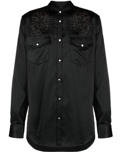 DSquared² Overhemd Verfraaid Met Studs - Zwart