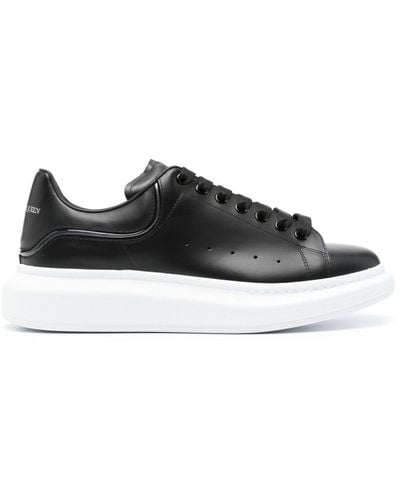 Alexander McQueen Larry Leren Sneakers - Zwart