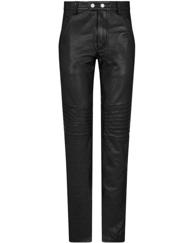 DSquared² Rider Leather Pants - Black