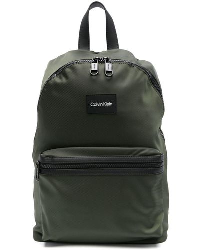 Calvin Klein Logo-patch Laptop Backpack - Black