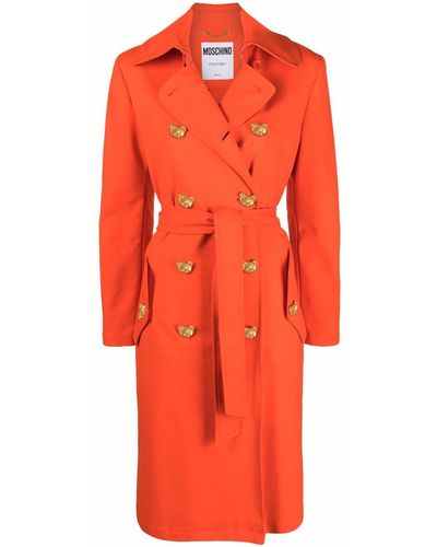 Moschino Doppelreihiger Mantel - Orange