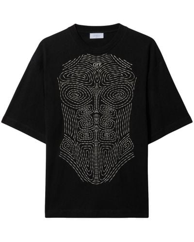 Off-White c/o Virgil Abloh Camiseta Body Stitch - Negro