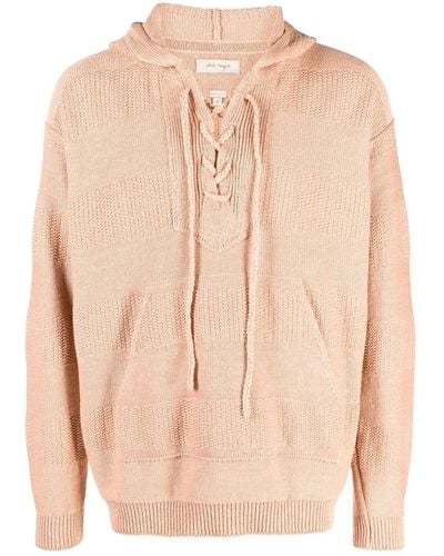 Nick Fouquet Knitted Hoodie Jumper - Natural