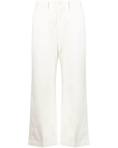 Polo Ralph Lauren Cropped Flared Trousers - White