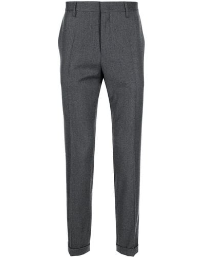 Paul Smith Pressed-crease Wool-blend Tailored Trousers - Grey