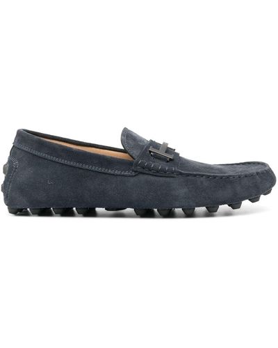 Tod's Gommino Double T suede loafers - Azul