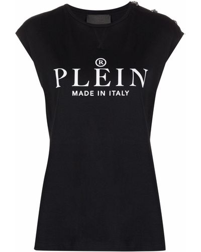 Philipp Plein Ss Logo-print T-shirt - Black