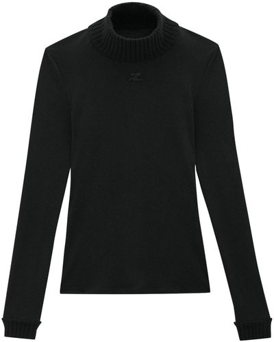 Courreges Reedition Second-skin Top - Black