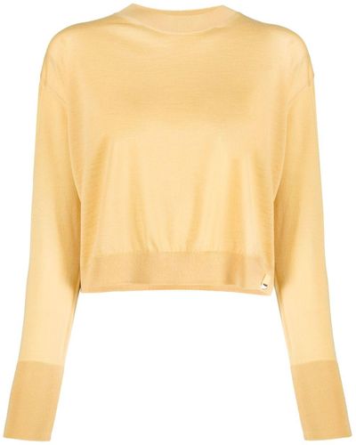Herno Cropped-Pullover - Gelb