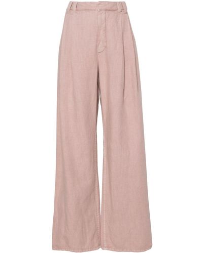 Brunello Cucinelli Pleated Straight Trousers - Pink