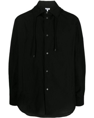 Loewe Katoenen Overhemd - Zwart