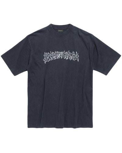 Balenciaga T-shirt Diy Metal In Cotone - Blu