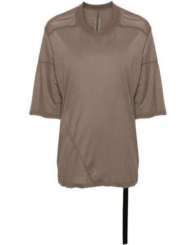 Rick Owens Walrust Cotton T-shirts - Brown