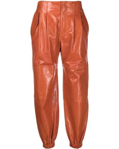 Ulla Johnson Cyrus Leather Trousers - Orange