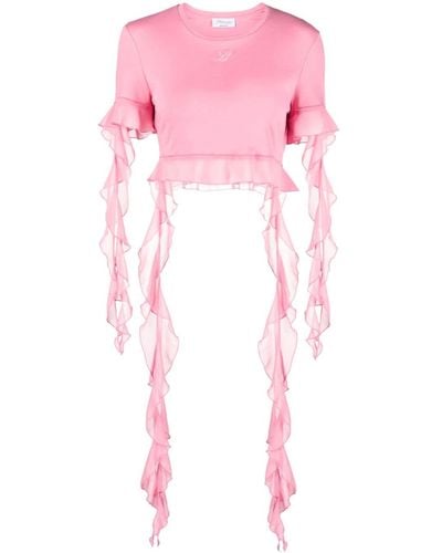 Blumarine Bestickte Bluse - Pink