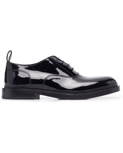 Officine Creative Concrete Patent-leather Derby Shoes - Black