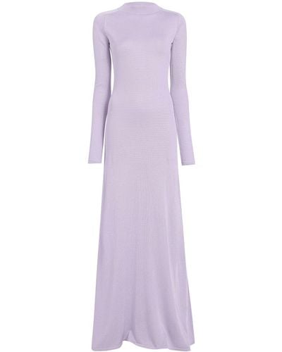 Khaite The Valera Long-sleeve Maxi Dress - Purple