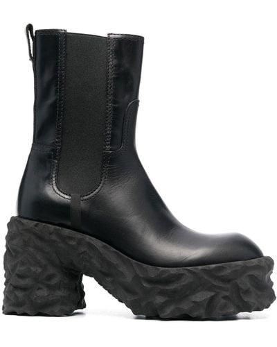 Premiata 95mm Chunky-block Heel Boots - Black
