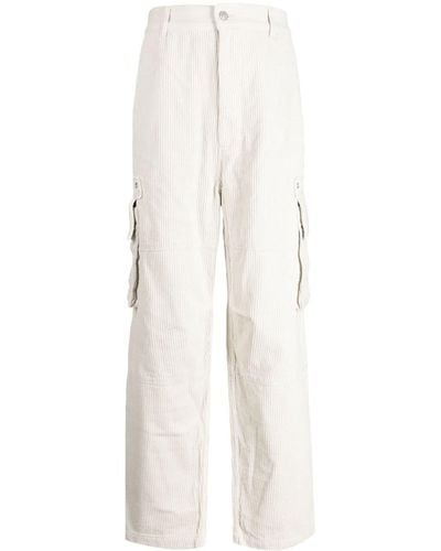 Izzue Corduroy Wide-leg Trousers - White