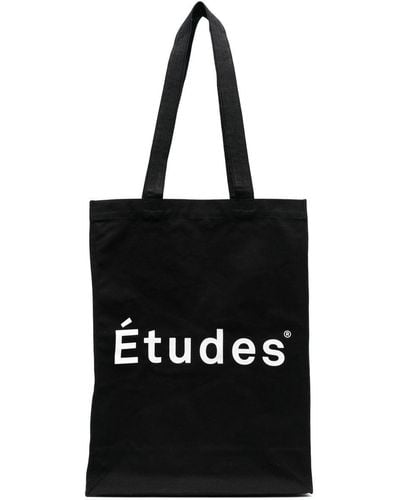 Etudes Studio Logo Organic Cotton Shopping Bag - Black